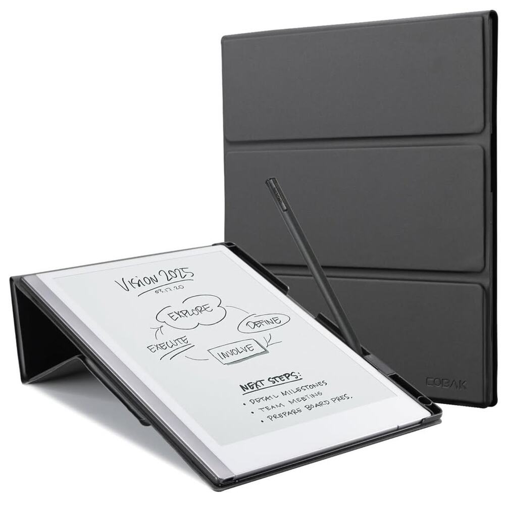 CoBak Case For Remarkable 2 -With Pen Holder And Multi-Angle Foldable-Black